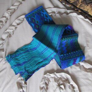 loom woven textile stole scarf